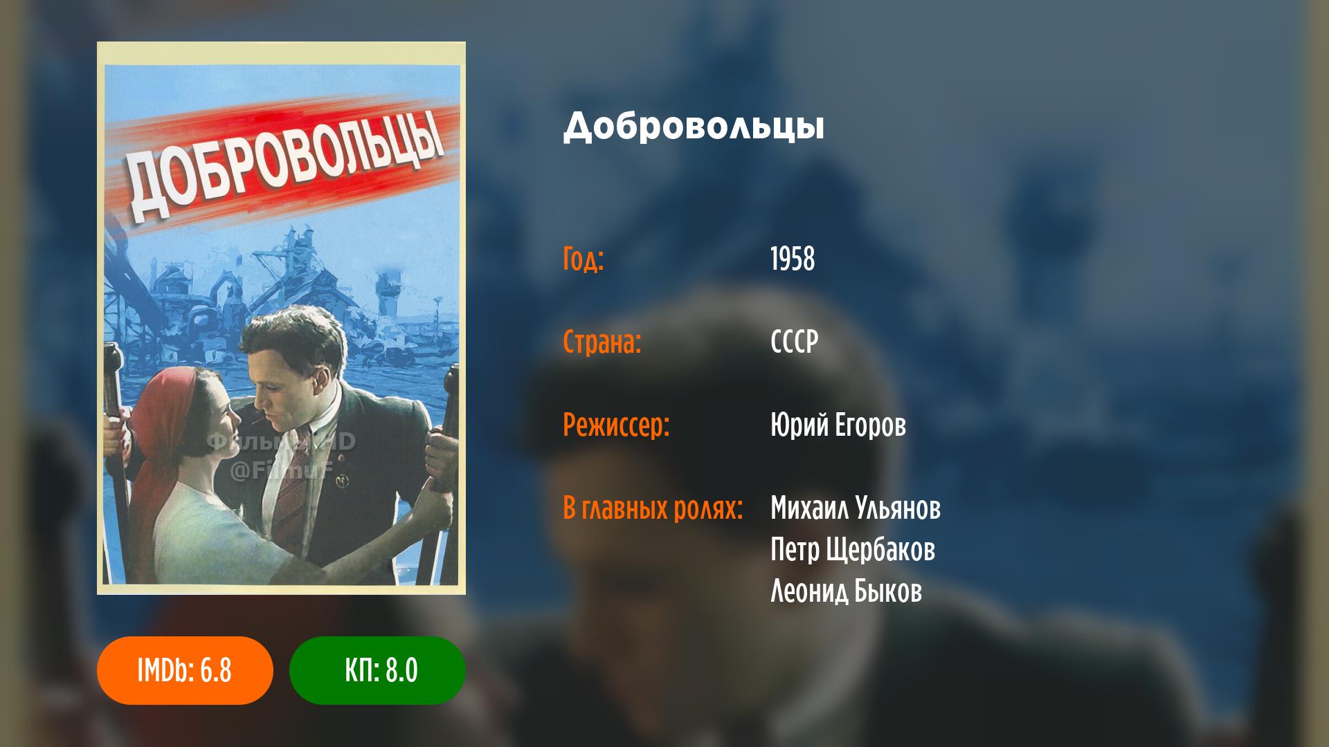 Добровольцы (1958) DVDRip