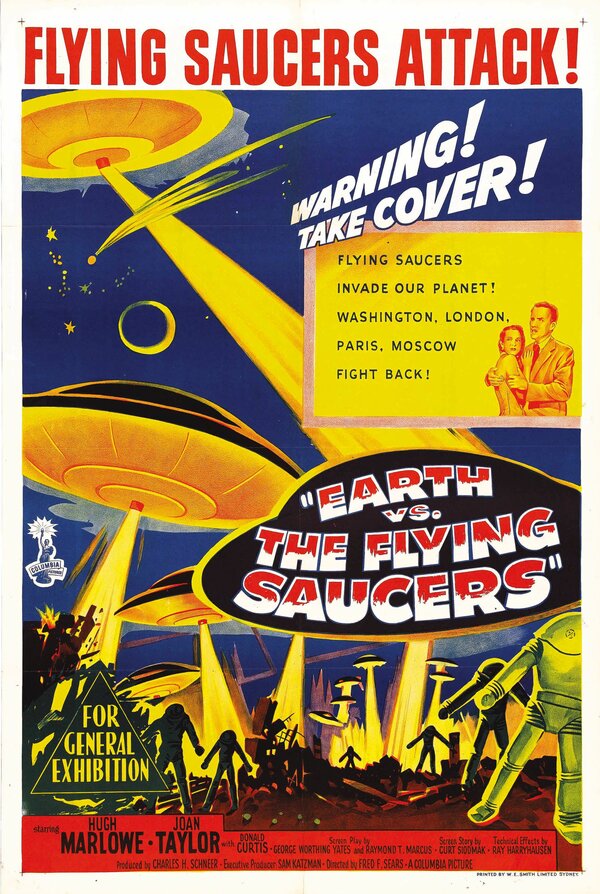 Земля против летающих тарелок / Earth vs. the Flying Saucers  (1956) HDRip